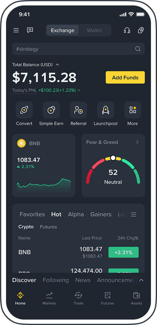 Binance Home & Exchange
